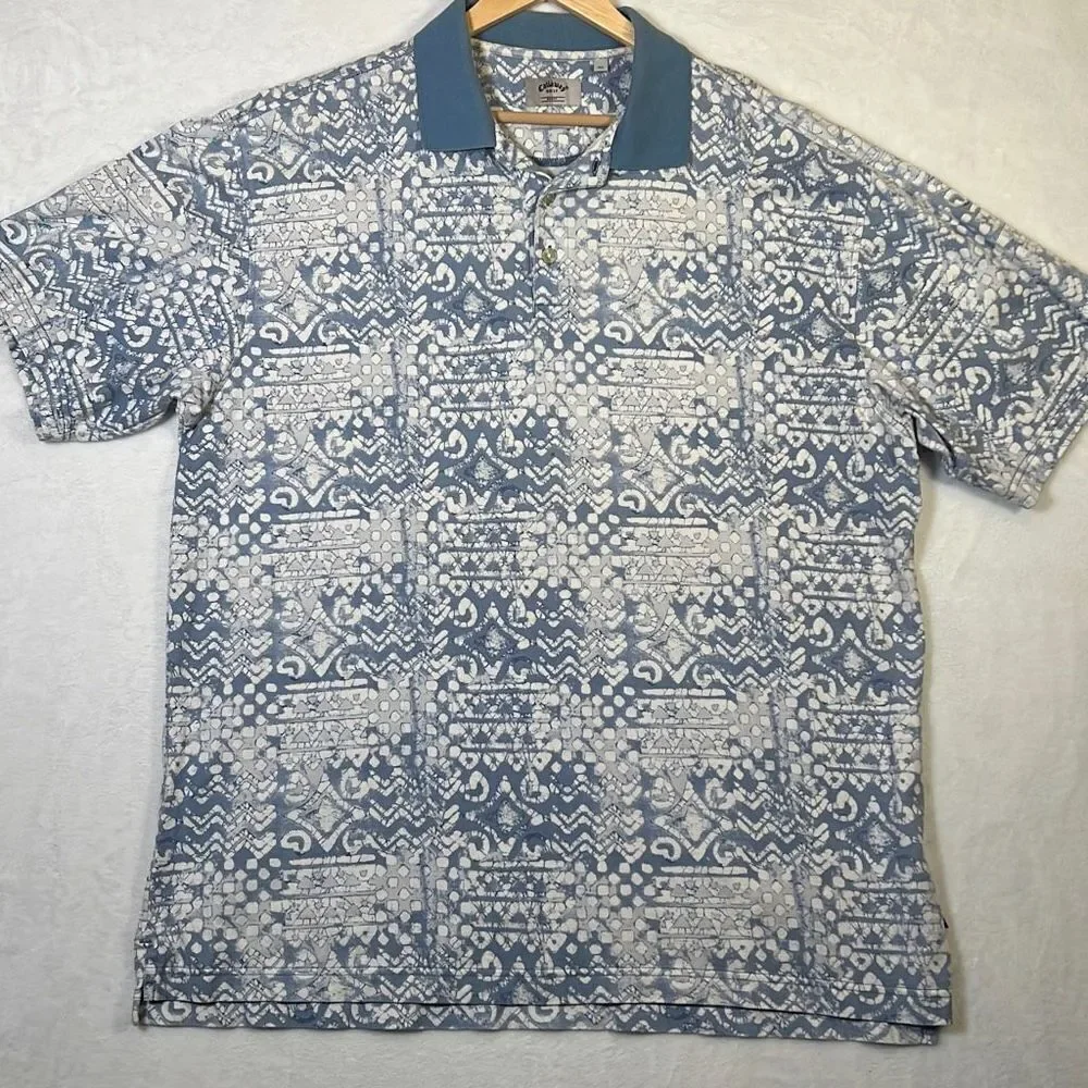 Callaway Golf sport golf polo Blue & white‎ - Men XL